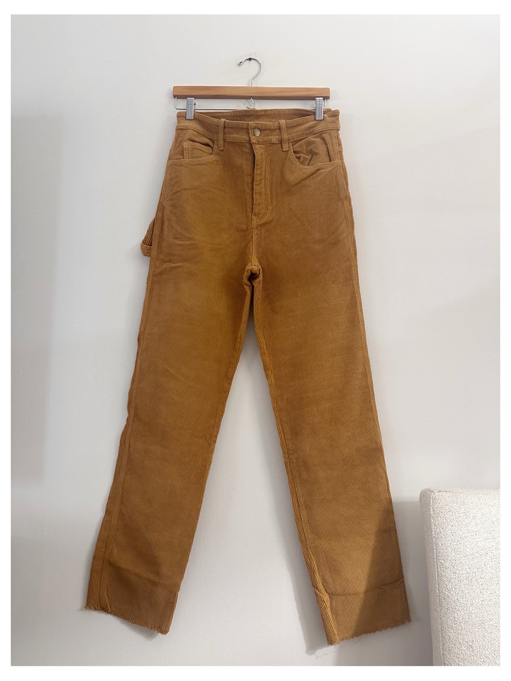 Drew House Corduroy Carpenter Pant size 28 Camel/ tan Color high waist